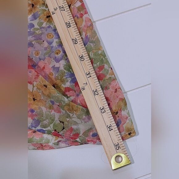 Live 4 Truth Women's XL Floral Skirt Chiffon Hi Low Lined Fairy - Picture 7 of 7